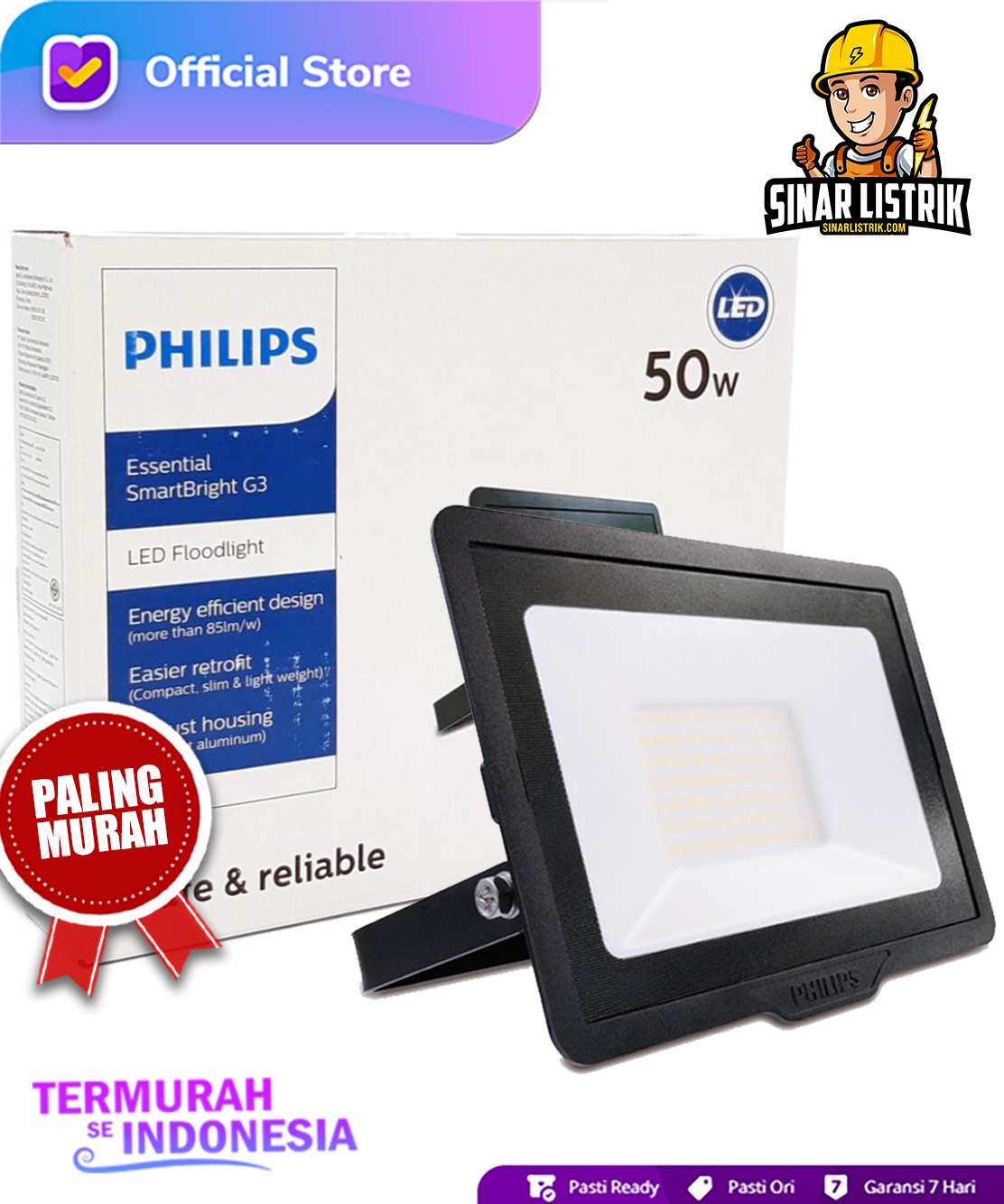 Jual Lampu  Philips LED  FloodLight 50W  BVP 150 Lampu  Sorot 